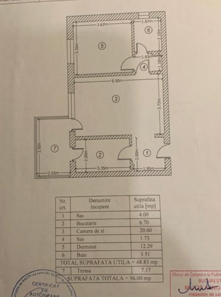 Apartament cu 2 camere + loc de parcare  vedere la padurea Baneasa