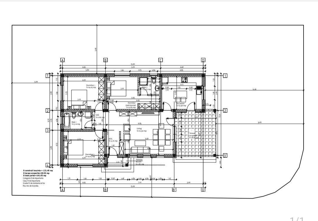 Teren intravilan cu autorizatie de constructie 534 mp  Buftea