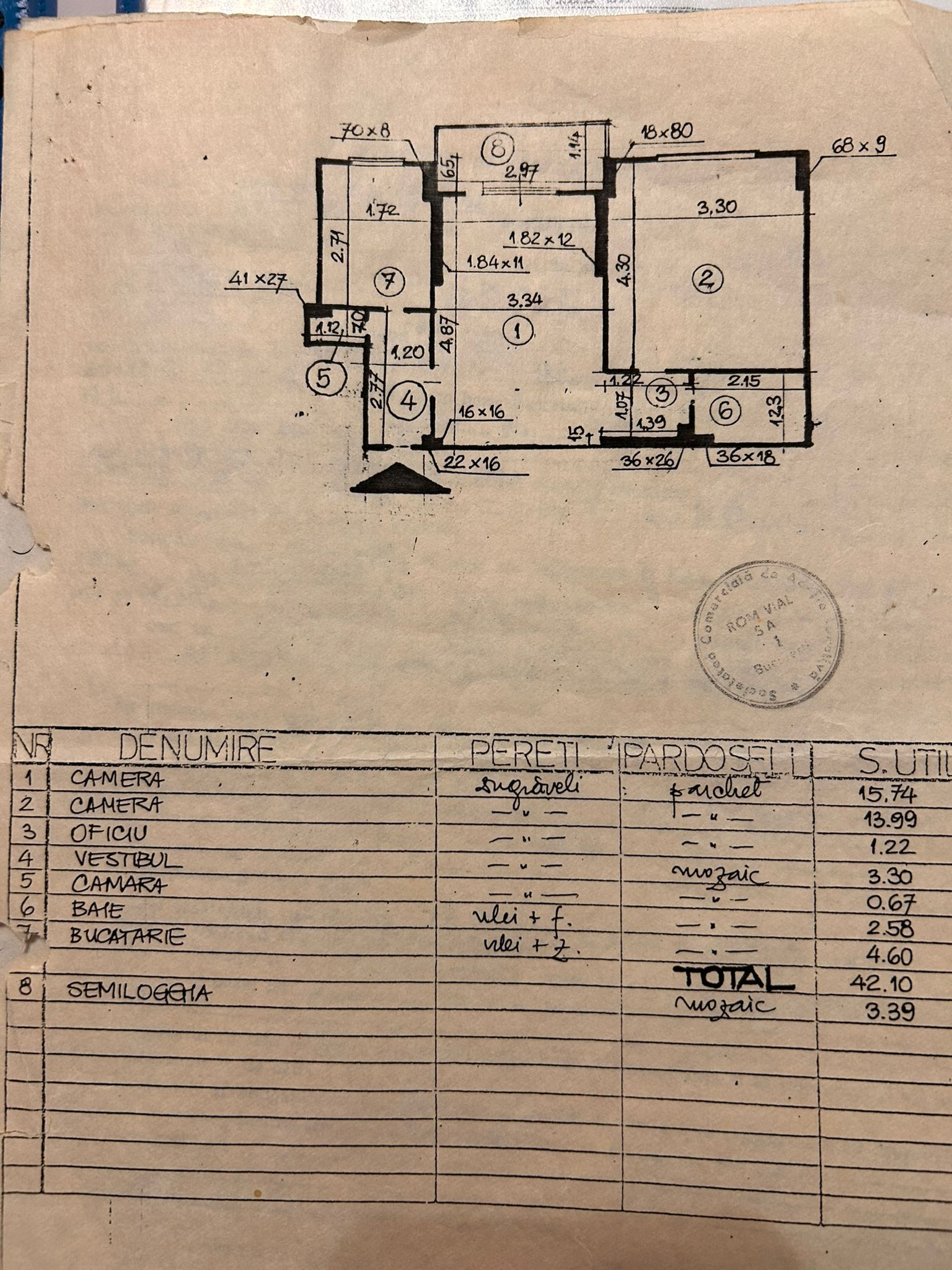 Apartament cu 2 camere  Facultatea de Drept